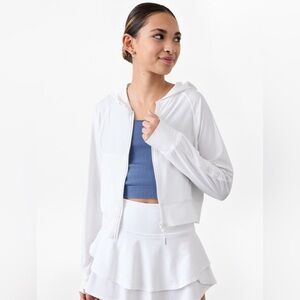 NWT Athleta Girl Bright White Serve UPF Jacket Size XXL/16